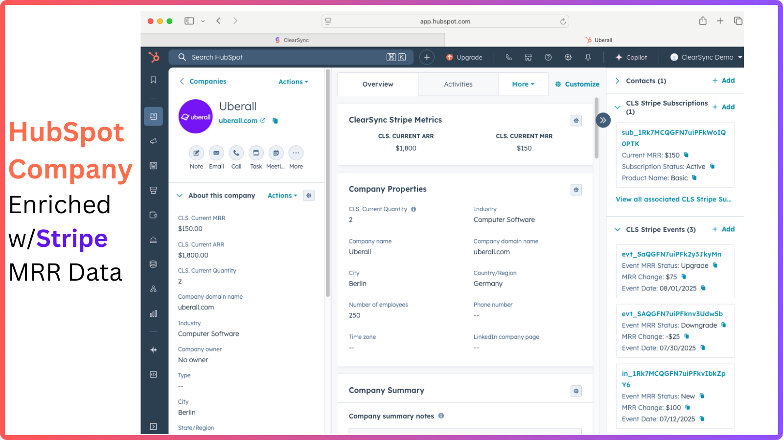 Stripe data translated for SaaS companies.